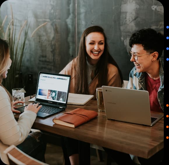 Professional working with technology solutions